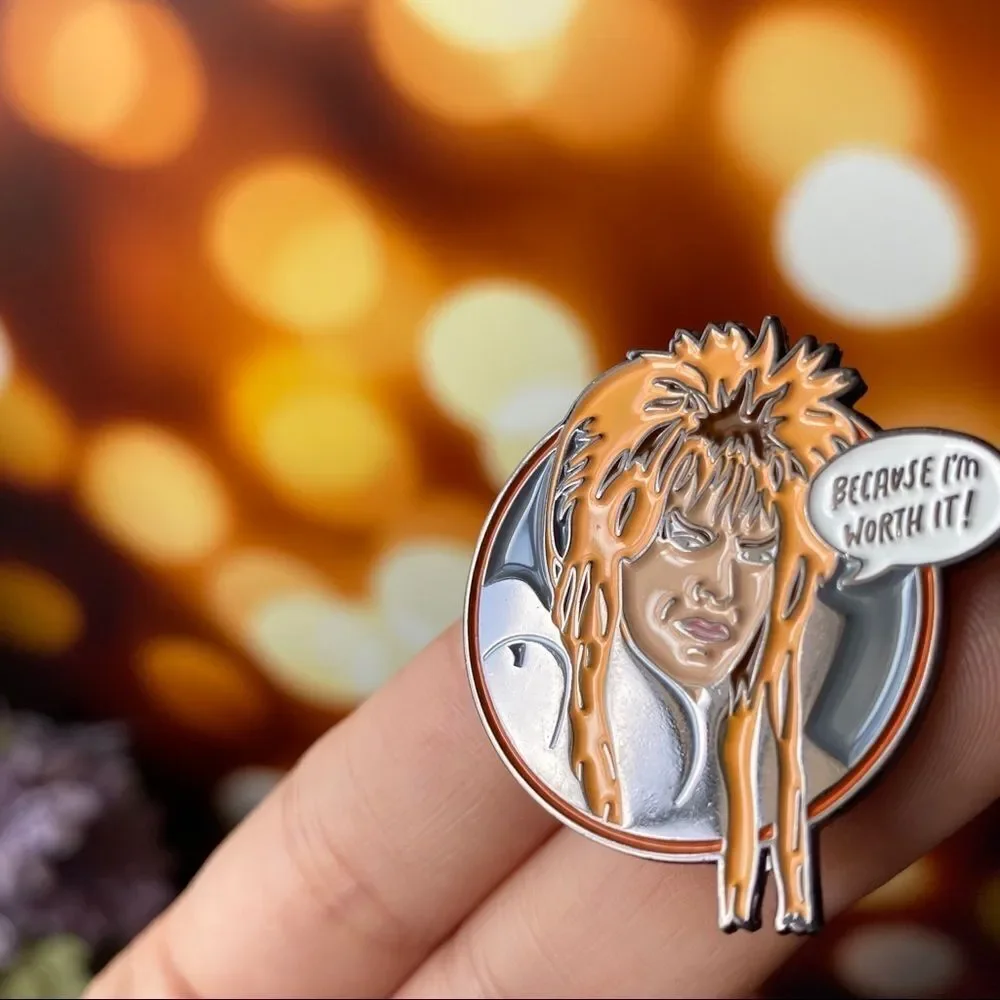 Bowie I’m Worth It Enamel Pin/ Brooch